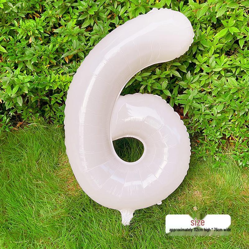 White Number Balloons for Kids' First Birthday Party Decorations