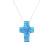 ZS Opal Stone Necklace Dolphin Heart Star Opal Stone Pendant Necklace 925 Silver Chain Color Pink Blue Red Letter 1pc, Normal, Stainless Steel, Cubic