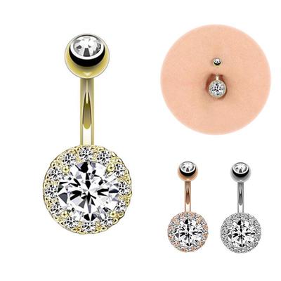 Exquisite Zircon Belly Button Ring 