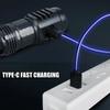 High Strong Power LED Flashlight Built-in Battery Type-C Rechargeable with Pen Clip Torch Outdoor Camping Emergency Lantern