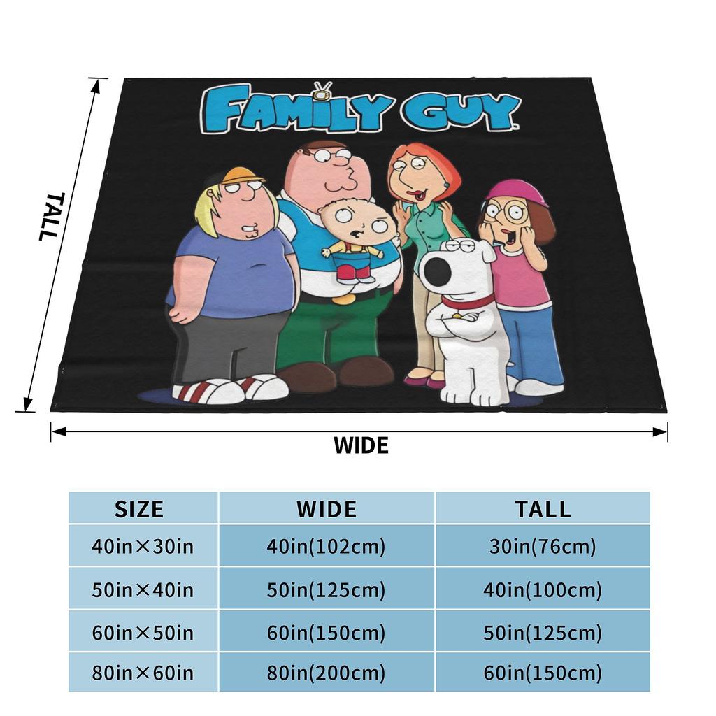 Rodiny Kluci Kreslené Deky Peter Griffin Fleece Vtipná Měkká Plédová Deka pro Ložní Prádlo Obývací Pokoj Podzim/Zima Kancelář