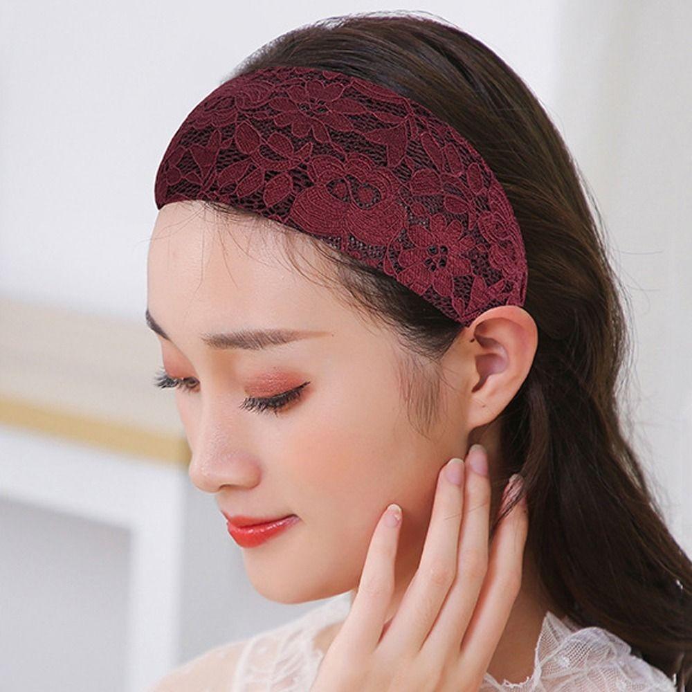 

Tooth Hair Hoop New Headwear Women Hair Hoop Korean Head Wrap Lace Flower Headband Mother Headband чёрный
