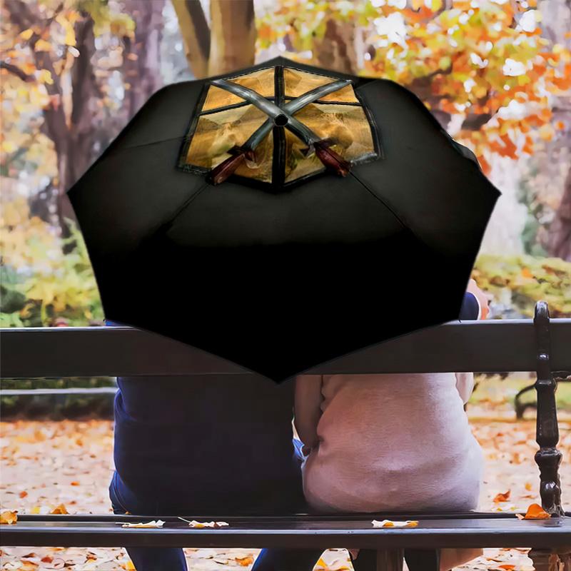 Guardians Honor: Swords United Folding Umbrella Durable Travel Three Folds Sun Umbrella Umbrella