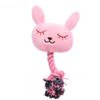 Pet Plush Toy Candy Bear Cotton Rope Rabbit Cartoon Plush Toy Cat Dog Grinding Teeth Sound Bite Resistant