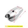 9L 2.4 Gallon Chrome Motorcycle Universal Gas Fuel Tank For Cafe Racer Custom