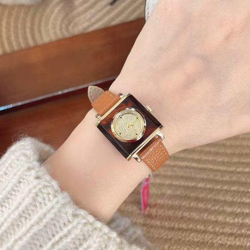 New Ladies Watch Niche Watch Square Ladies Watch Fashion Amber Watch