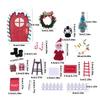 Holiday Dollhouses Rainbow Door Decoration Set Safe User friendly Materials Easy Assembly For Christmas Display And Storage