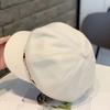 1pc Easter Holiday Beret with Metallic Belt Buckle Lightweight Woven Inelastic Adjustable Drawstring Closure Fashionable All-Match Cap