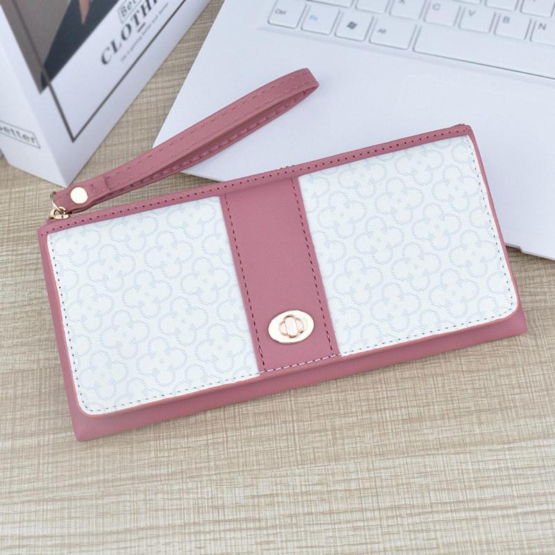 Kadın Moda Uzun Cüzdan Çile Fermuar bozuk para cüzdanı Suni Deri Telefon Çanta Bayan Çanta