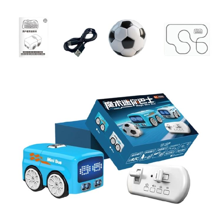 Intelligent Mini Remote Control Bus Gesture Follow Sensors Car Auto-Avoidance Line Tracking Desktop Vehicle Toy with LED