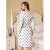 Women's Winter Fleece-Lined Long Bathrobe Pajamas