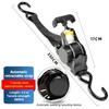 Cargo Tape with S Hook Heavy Duty Auto Retractable Ratchet Strap Tie Down Retractable Ratchet Straps for Trailers Vehicles Boat