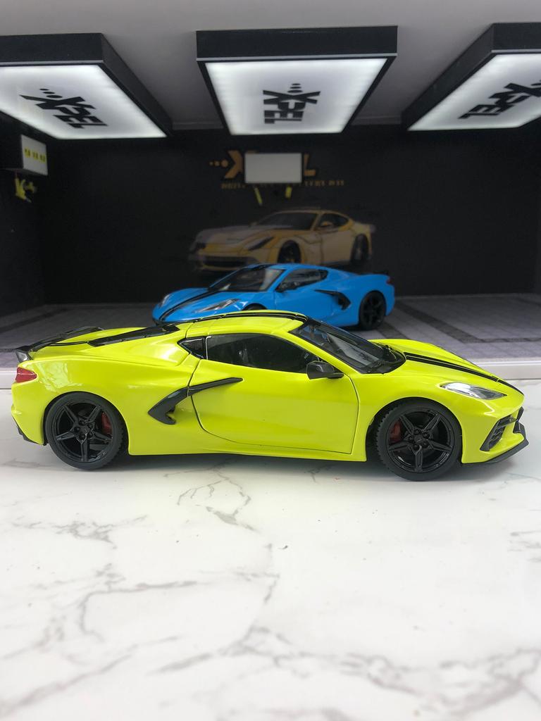 AABJY1 Maisto 1:24 Chevrolet Corvette Stingray Coupe 2020 car model, zinc alloy metal decoration, collectible gift car