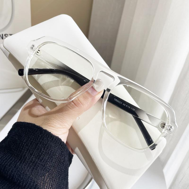 

Retro Luxury Square Anti- Blue Lightweight Eyeglasses Female Male Brand Design Trend Big Frames Reading Eyeglasses Computer Optics Eyewear 0