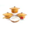 Enamel 4-Piece Cookware Set: Soup Pot, Stew Pot, Frying Pan, Non-Stick Pan for Home Use