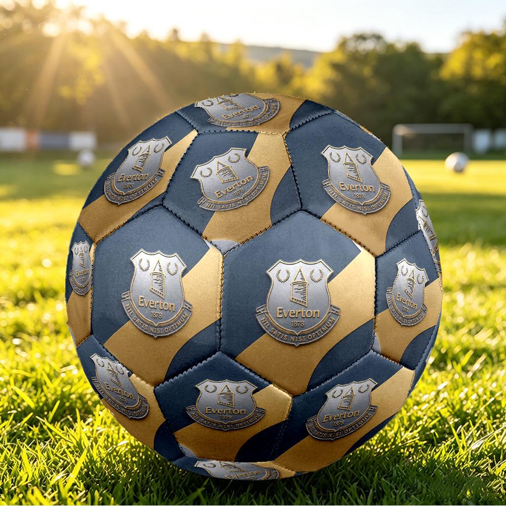 Balón de Fútbol Estampado del Everton Talla 5, Balón de Fútbol Antideslizante para Partido de Adultos, Souvenir para Aficionados al Fútbol