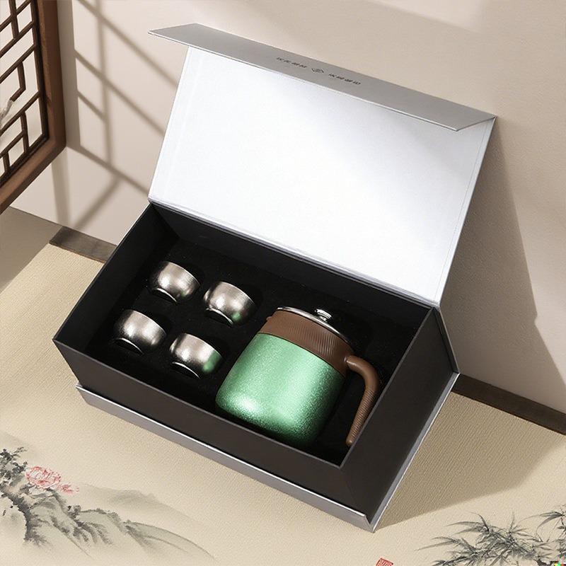 Titanium-Plated Stew and Tea Pot with Gift Box - Heat-Preserving Set for Home, Business, or Gift
