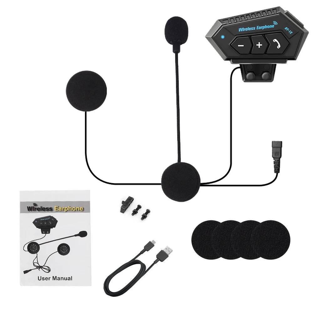 

Bluetooth 5.0 гарнитура для шлема беспроводной набор для звонков без помощи рук мотоцикл водонепроницаемые наушники MP3 музыкальный плеер для всех шлемов