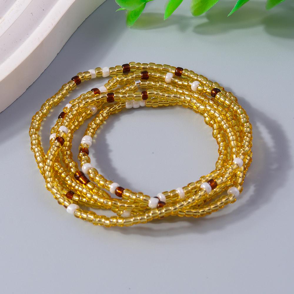 Fashion Bohemian Colorful Beads Bracelet Multi-layer Handmade Beaded Bracelets Women Girls Party Holiday Jewelry Gifts