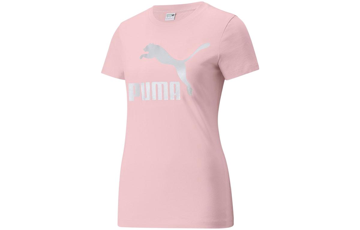 PUMA Set in Sleeve T Shirt Women s Pink 536351-16 L