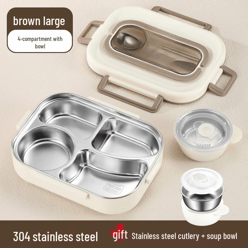 Stainless Steel Insulated Divided Lunch Box Set