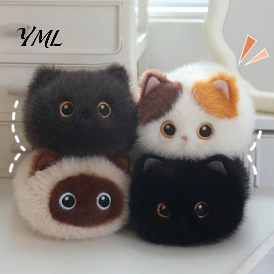 Fluffy Cat Pillow for Sofa Cute Stuffed Animal Toy, 7.8" Realistic Kitten Plushies, Soft Holiday Decoration Doll Companion Plush Doll, Birthday Gifts