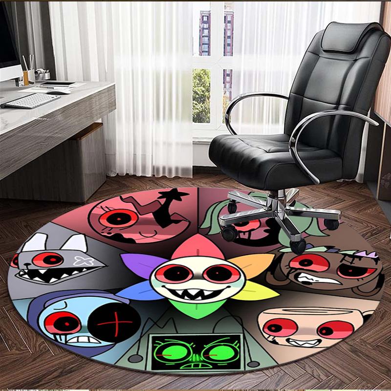 Dandy's World Print Round Rug, Washable Floor Carpet, For Entryway Dorm Laundry Room Office Study, Home Decor Birthday Christmas Gift