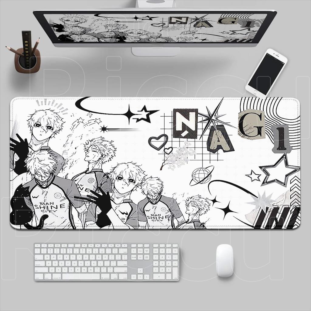 Hot Anime Blue Lock Mousepad HD Printing Computer Gamers Locking Edge Non-slip Rubber Mouse Pad XXL 90x40cm Keyboard PC Desk Pad