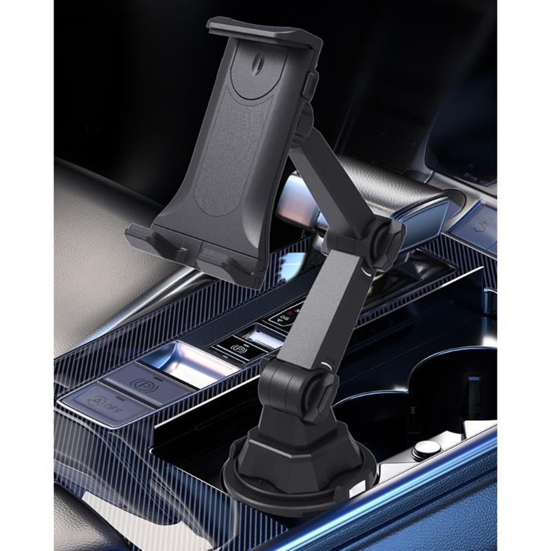 360° Rotatable Adjustable Car Cup Holder Stand For Pad Phone 11-22cm Devices Stable Mounting Easy Setups