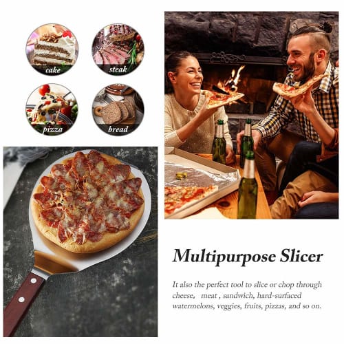 Culturaltu Stainless Steel Pizza Peel, Baking Shovel for Pizza Pans, Cakes, Pies, and Pastries (58*25.3cm)