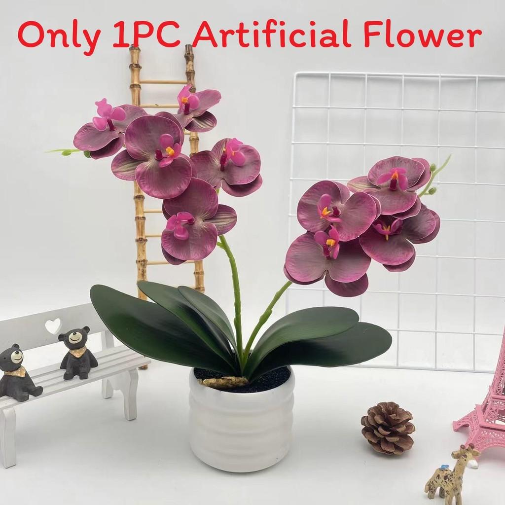 Artificial Phalaenopsis Flower Pot For Outdoor Garden Wedding Decor Photography Props And Home Decor