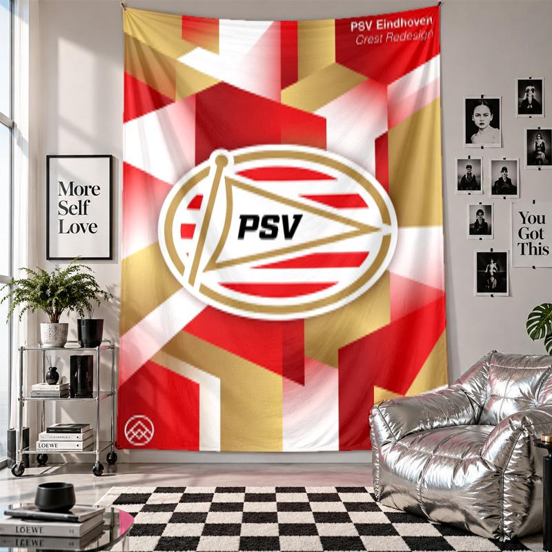 PSV Eindhoven FC Wall Tapestry Home Decor Wall Hanging Cloth for Bedroom Living Room Background