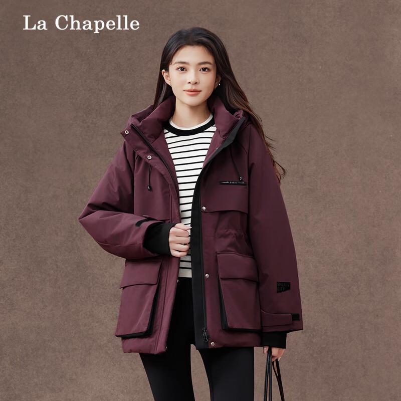 

La Chapelle Women s Short Hooded Duck Down Jacket M