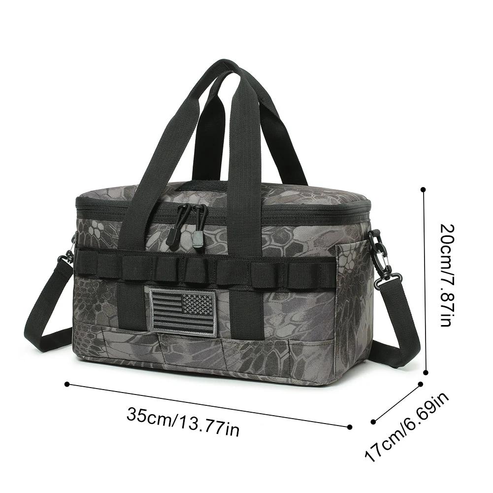 Tactical Lunch Box Leakproof Insulated for Outdoor Heavy Duty Lunch Bag Durable Thermal Cooler Bag for Men Women Camping Picnic