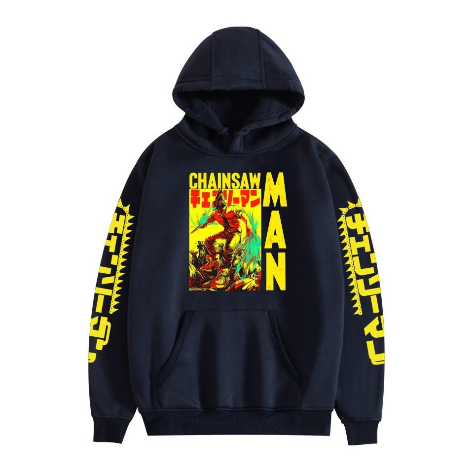 Chainsaw Man Anime Hoodies Autumn Long Sleeve Unisex Cartoon Pullovers Streetwear Graphic Clothes Sweatshirt