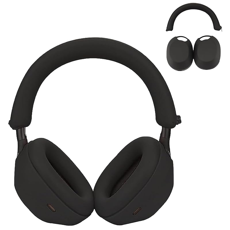 

Adhiper Sony Anti-scratch protective cover for WH-1000XM5 headphones Soft silicone ear cup cover/headband cover protective accessories Dustproof