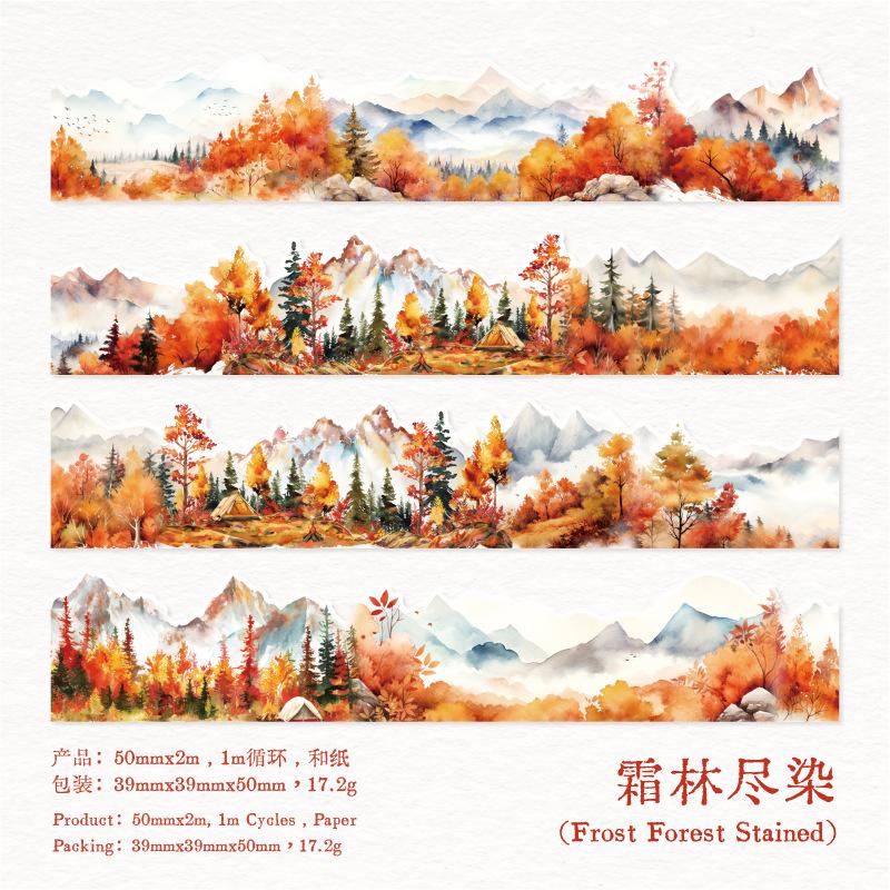 1pcs/1lot Decorative Adhesive Tapes Mountains, Rivers Scrapbooking DIY Scrapbooking Stickers