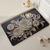 Podložka na podlahu 3D Koberec Optická iluze Květinová koupelnová předložka s dvojitým protiskluzovým designem Rychleschnoucí Snadno se čistí Koupelnová předložka