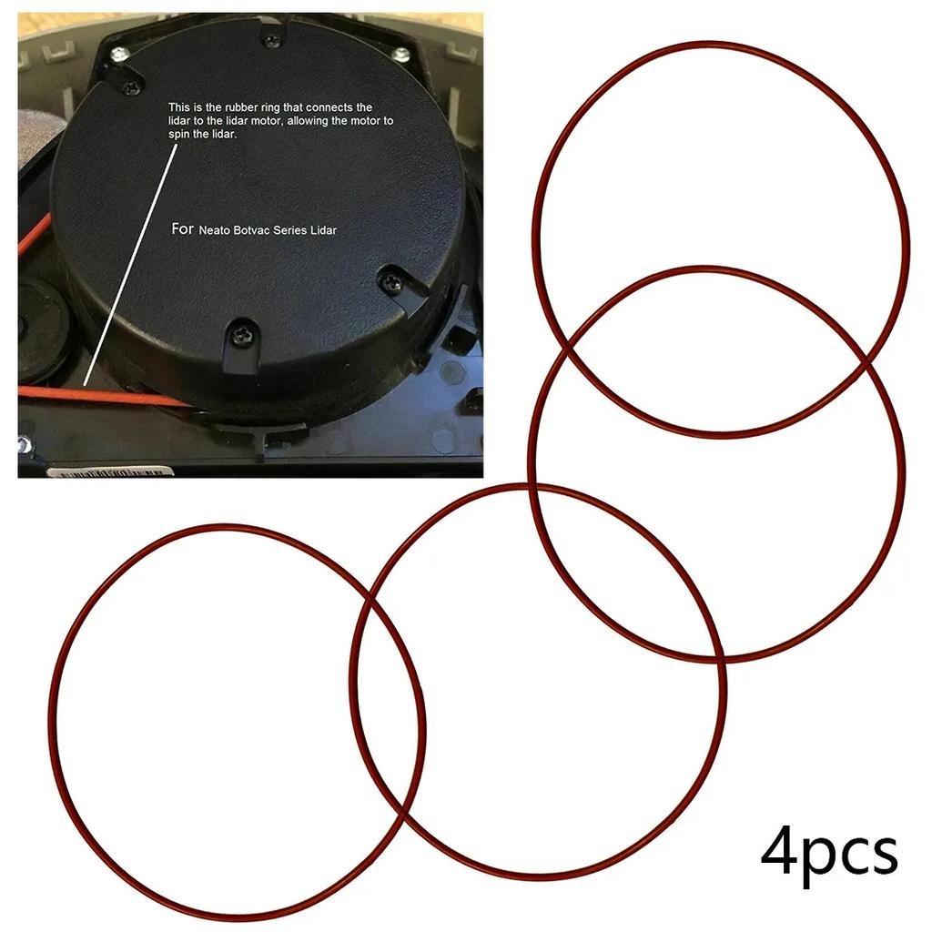 Silicone O For Rings for Neato For Botvac Lidar Vacuum 4 Pack Compatible with Models For 65 70e 75 80 85 D75 D80 D85