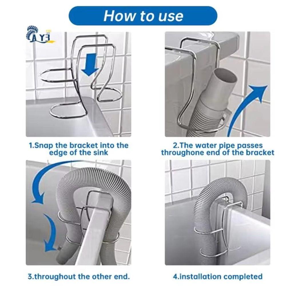 Adjustable Opening Washing Machine Drain Hose Holder Laundry Tub Hose Guide Clip  Tubs and Sinks