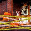 Halloween Danger Tape Yellow Red Barricade Line Bold Caution Lettering for Horror Party Haunted House Scary Scene Decorations