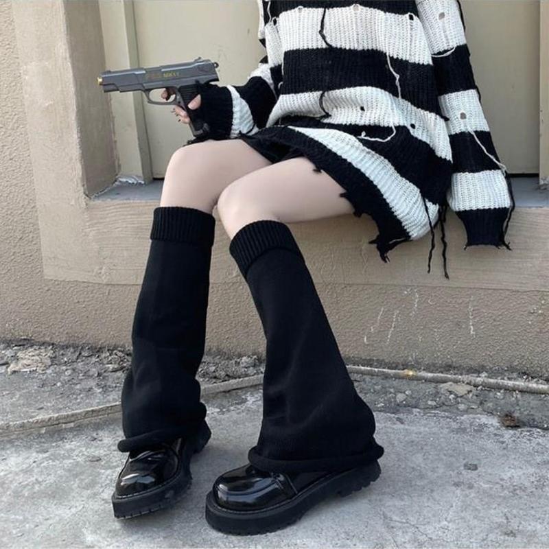 

Pile Socks Comfortable Knitted Soft Aesthetic Versatile Personality Keep Warm Polyester Fiber Plasticity Fashion 1Pair чёрный