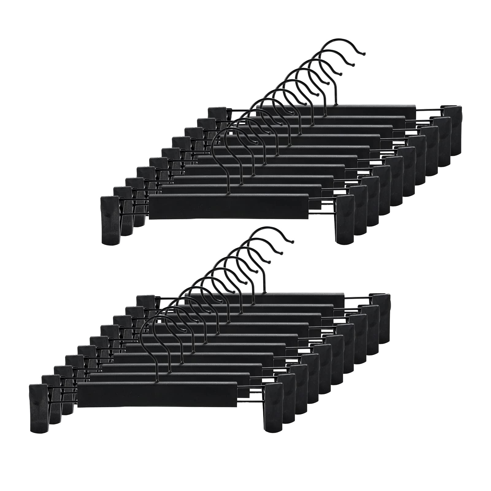 

Вешалки для брюк с регулируемыми нескользящими зажимами, крючок для подвешивания с защитой от ржавчины, для брюк, юбок, джинсов, вешалки для одежды S чёрный