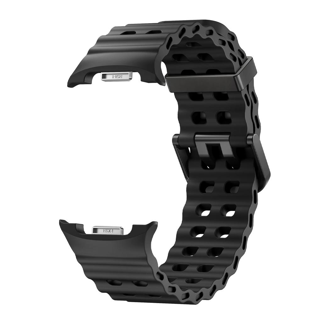 Sports Silicone Strap For Samsung Galaxy Watch 8 40 44mm Marine One-Tone Band Bracelet For Galaxy 8Classic 46MM Rubber Watchband