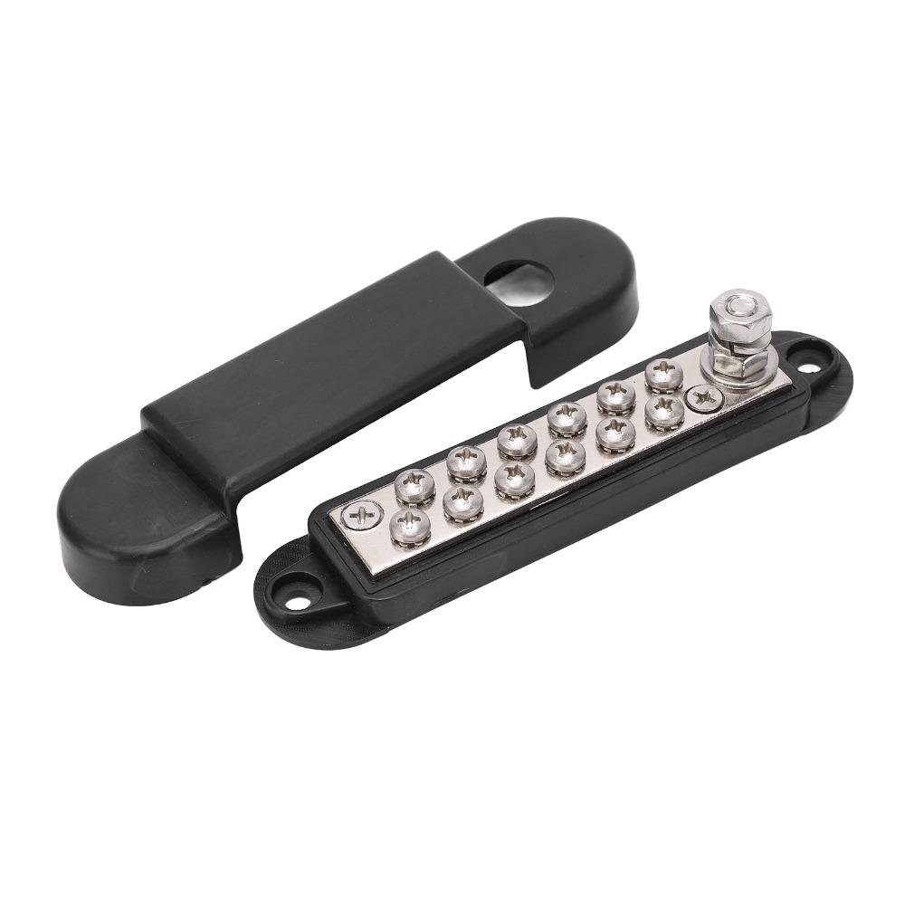 With Cover Power Distribution Block Buckle Designed Bottom Marine Bus Bar  Automotive Wiring