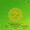 1pc 2D Flat Mandala Om Metal Wall Art, Iron Spiritual Decor for Yoga Studio Bedroom Meditation Room, Golden White Black Options, Zen Eastern Gift