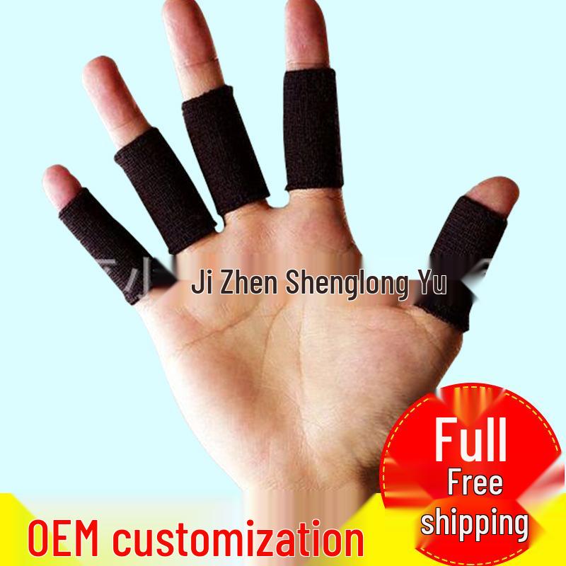 Authentic Sports Finger Protector - Non-slip, High Elastic Nylon Sleeve for Basketball, Volleyball, Badminton