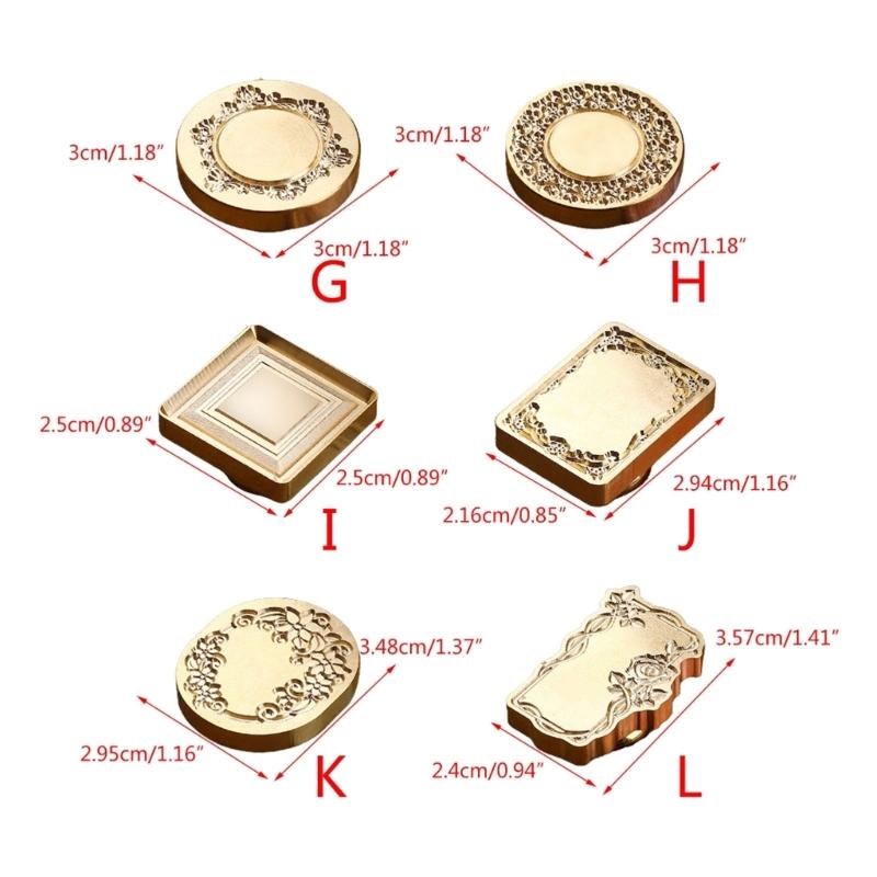 Wax Stamp Head, Wax Seal Stamp Head, Round/Oval/Square Wax Seal Stamp Head for Seal Envelope Invitation Scrapbooking