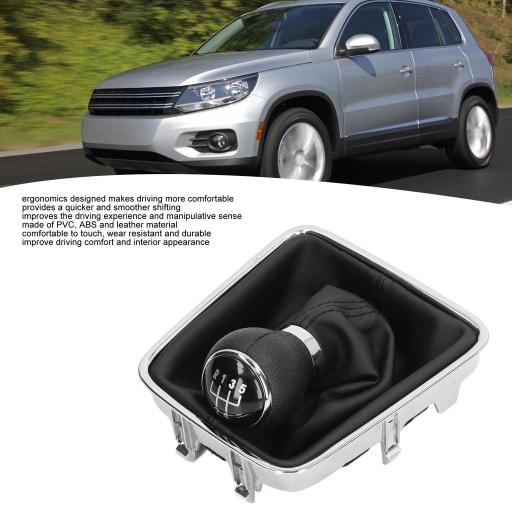 Gear Knob Boot Set 5 Speed PVC Leath Gearstick Lev Gait Kit