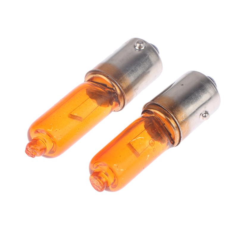2Pcs Amber Light Bulbs Universal 12V 21W Auto Car Motorcycle Motorbike Scooter Mini Miniature Indicator